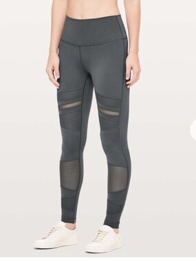 2 for $40 | Lululemon Wunder Under High Rise Tight Mix Mesh 28 Melanite Size 2/4